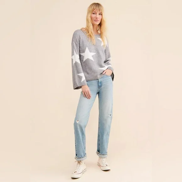 0199 - Stellah Gray and White Star Sweater - Picture 3 of 8